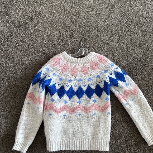 Vero Moda Fair Isle Sweater - Pink, Blue, and White - Picture 2 of 4